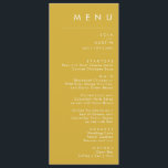 Modern minimalistisch menu met gouden bruiloft<br><div class="desc">Dit Modern Minimalist Gold bruiloft-menu is perfect voor je mooie boho bruiloft. Het eenvoudige, unieke abstracte ontwerp dat vergezeld gaat van een hedendaags, minimaal script en gouden kleurenpalet geeft dit product een gevoel van elegante formele luxe terwijl het simplistische, chic bohemen blijft. Houd het zoals is, of verkies om het...</div>