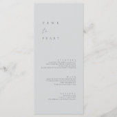 Modern minimalistisch menu Stusty Blue Wedding Fla (Voorkant)