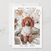 Modern Minimalistisch Merry Woofmas  Feestdagenkaart (Voorkant)