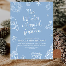 Modern Minimalistisch Mijn Winter Verjaardagsfeest