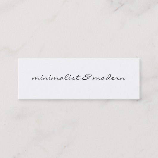 Modern & minimalistisch mini visitekaartje (Voorkant)