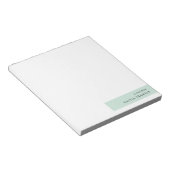 Modern minimalistisch mint Green Pastel Notitieblok (Schuin)