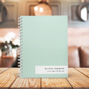 Modern minimalistisch mint Green Pastel Notitieboek