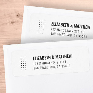 Modern minimalistisch modern geometrisch terugkeer etiket