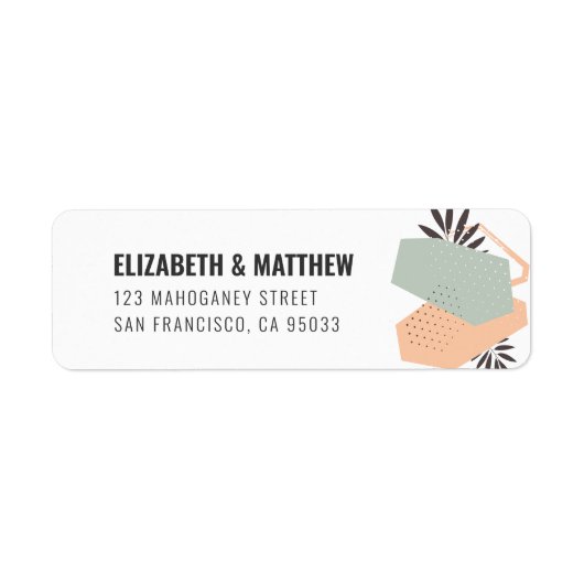 Modern minimalistisch modern geometrisch terugkeer etiket (Voorkant)