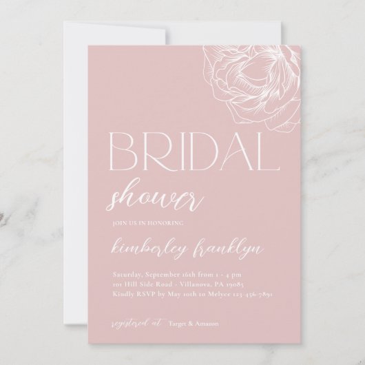 Modern minimalistisch modern Vrijgezellenfeest Kaart (Voorkant)