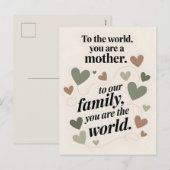 Modern minimalistisch Moederdag-offerteontwerp Feestdagenkaart (Voorkant / Achterkant)