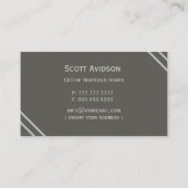 Modern minimalistisch monochroom visitekaartje (Achterkant)