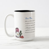 Modern minimalistisch monogram Aangepast fotocolla Tweekleurige Koffiemok (Links)