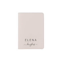 Modern Minimalistisch Monogram Blush Script