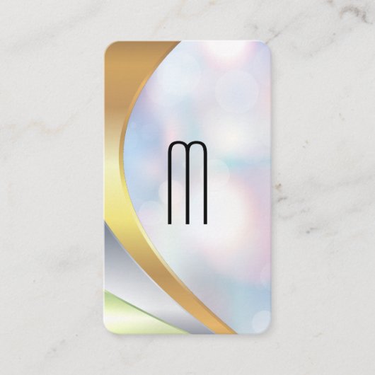 Modern Minimalistisch Monogram | Boke Visitekaartje (Voorkant)