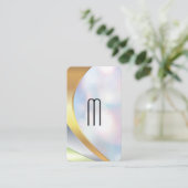 Modern Minimalistisch Monogram | Boke Visitekaartje (Staand voorkant)