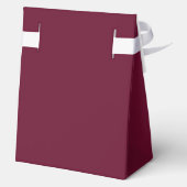 Modern minimalistisch monogram bruiloft Burgundy Bedankdoosjes (Achterkant)
