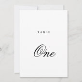 Modern Minimalistisch Monogram Bruiloft Tafelnumme Kaart (Voorkant)