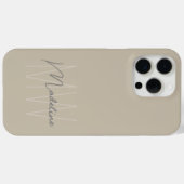 Modern minimalistisch monogram Case-Mate iPhone case (Achterkant (horizontaal))