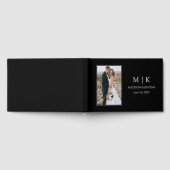 Modern minimalistisch Monogram Couple Photo Weddin Gastenboek (Volledig)