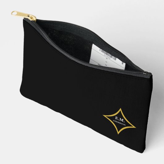 Modern Minimalistisch Monogram Etui (Open)