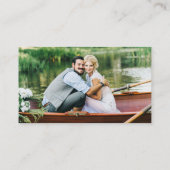 Modern Minimalistisch Monogram Foto Huwelijksregis Informatiekaartje (Achterkant)