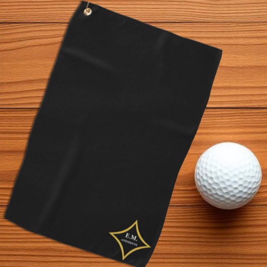Modern Minimalistisch Monogram Golfhanddoek