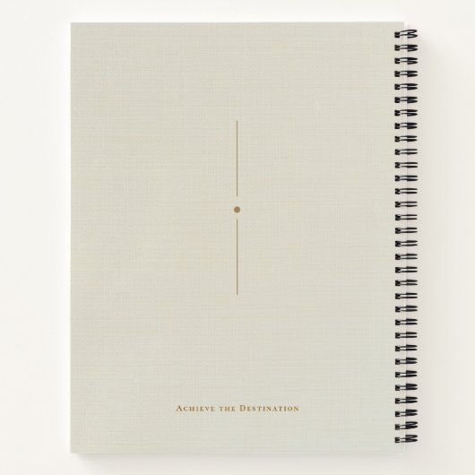 Modern minimalistisch monogram goud en crème spira notitieboek (Achterkant)