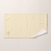Modern Minimalistisch Monogram Goud Wit Bad Handdoek (Handdoek)