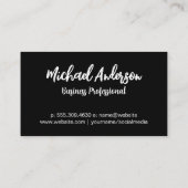 Modern minimalistisch monogram | Goudmarmer Visitekaartje (Achterkant)