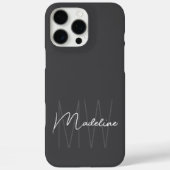 Modern Minimalistisch Monogram Grijs Case-Mate iPhone Case (Achterkant)