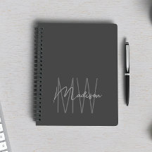 Modern Minimalistisch Monogram Grijs