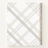 Modern minimalistisch monogram Initiaal Elegant Pl Notitieboek (Achterkant)