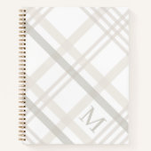 Modern minimalistisch monogram Initiaal Elegant Pl Notitieboek (Voorkant)