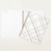 Modern minimalistisch monogram Initiaal Elegant Pl Planner (Display)