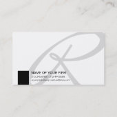 Modern minimalistisch monogram legant professional visitekaartje (Achterkant)