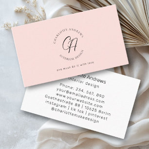 Modern, minimalistisch, monogram, logo, cirkel, bl visitekaartje