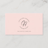 Modern, minimalistisch, monogram, logo, cirkel, bl visitekaartje (Voorkant)