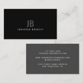 Modern minimalistisch monogram Logo Professional Visitekaartje