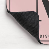 Modern Minimalistisch Monogram met Naam - Roze Muismat (Hoek)