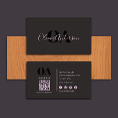 Modern minimalistisch monogram met QR-code Visitekaartje