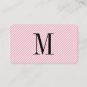 Modern minimalistisch monogram met strepes visitekaartje (Voorkant)