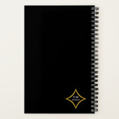 Modern minimalistisch monogram notitieboek (Achterkant)