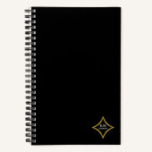 Modern minimalistisch monogram notitieboek (Voorkant)