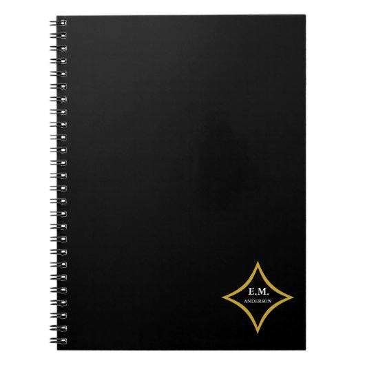 Modern minimalistisch monogram notitieboek (Voorkant)