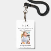 Modern minimalistisch monogram of Logo Business to Badge (Voorzijde met lanyard)