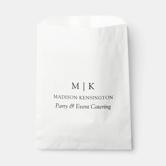 Modern minimalistisch monogram of Logo Business to Bedankzakje (Voorkant)