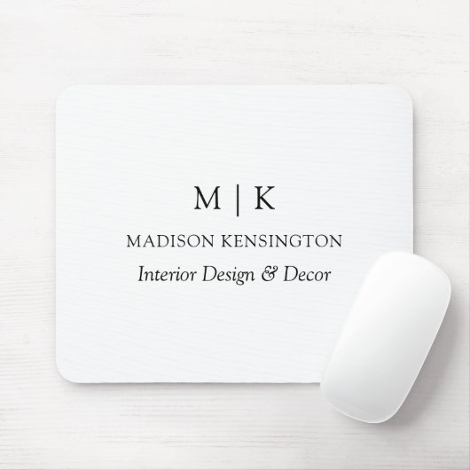 Modern minimalistisch monogram of Logo Business to Muismat (Met muis)