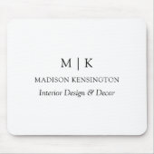 Modern minimalistisch monogram of Logo Business to Muismat (Voorkant)