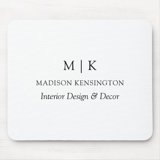 Modern minimalistisch monogram of Logo Business to Muismat (Voorkant)