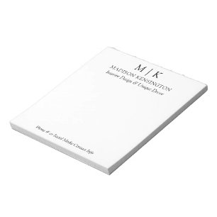 Modern minimalistisch monogram of Logo Business to Notitieblok
