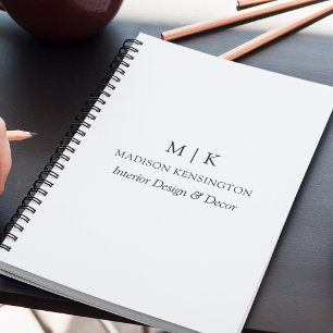 Modern minimalistisch monogram of Logo Business to Notitieboek