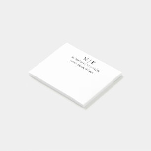 Modern minimalistisch monogram of Logo Business to Post-it® Notes