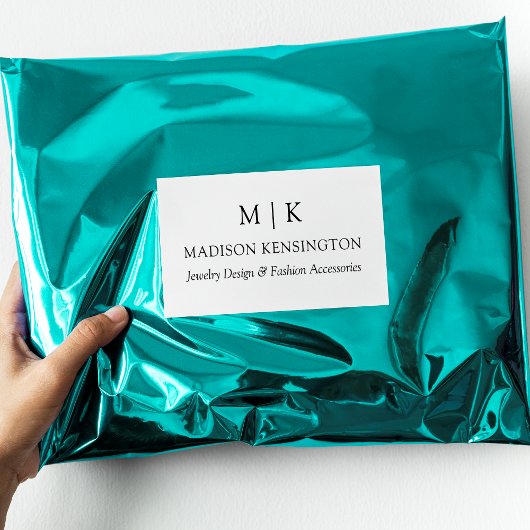 Modern minimalistisch monogram of Logo Business to Rechthoekige Sticker